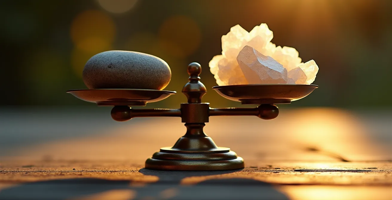 Balanced scale representing agency fee structures and performance alignment