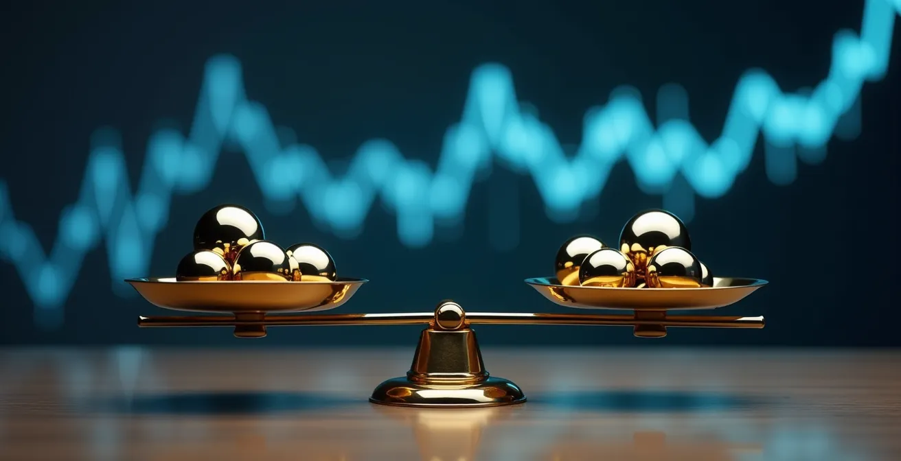 Digital visualization of automated rebalancing system with threshold indicators