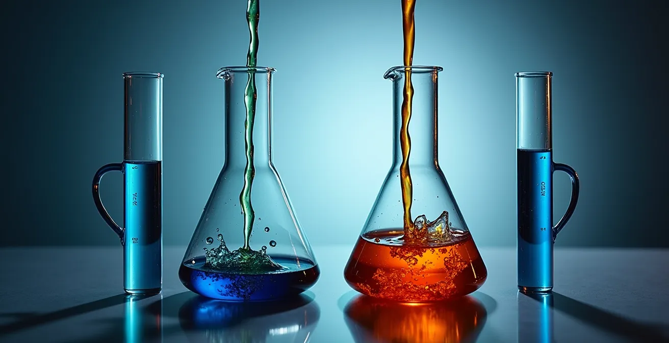 Abstract visualization of probability curves showing test variations