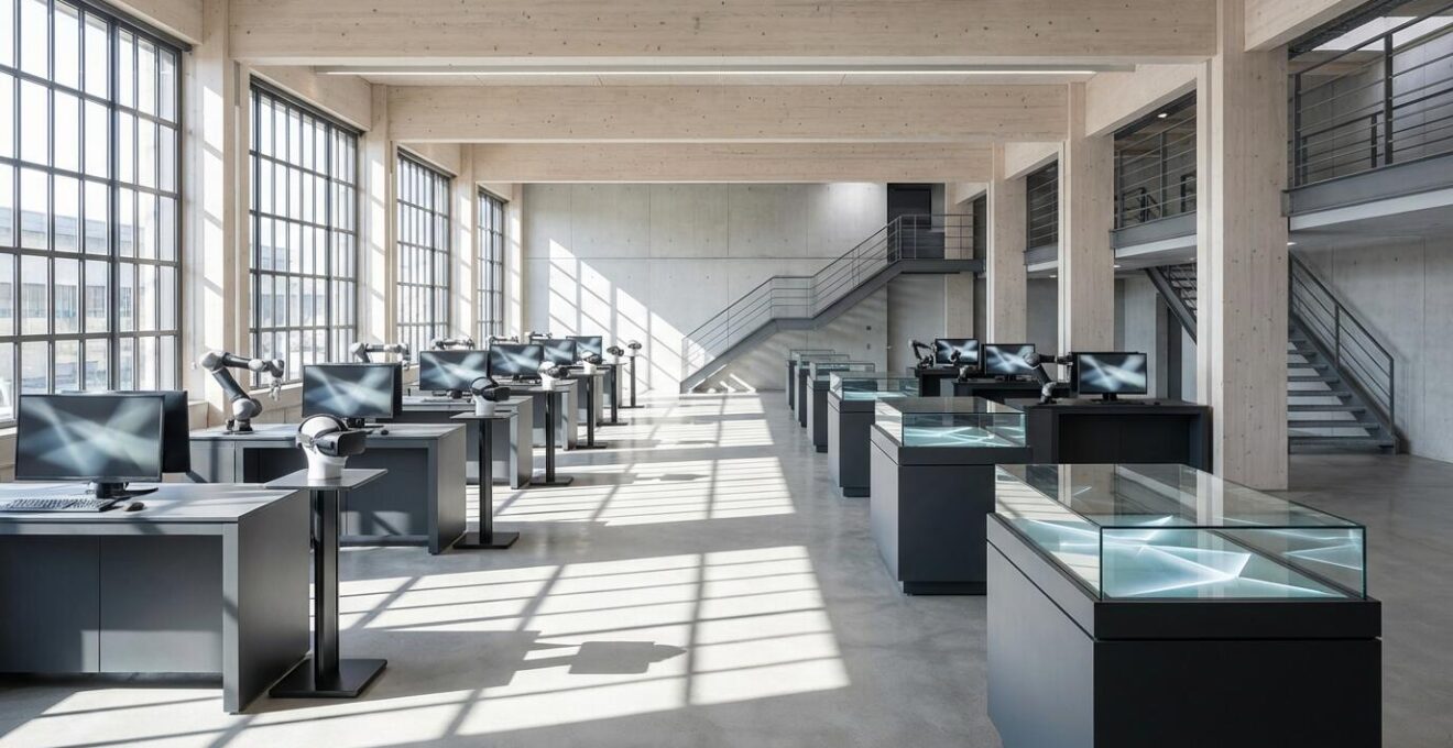 Visualization of a modern skill certification and validation system in an industrial training facility