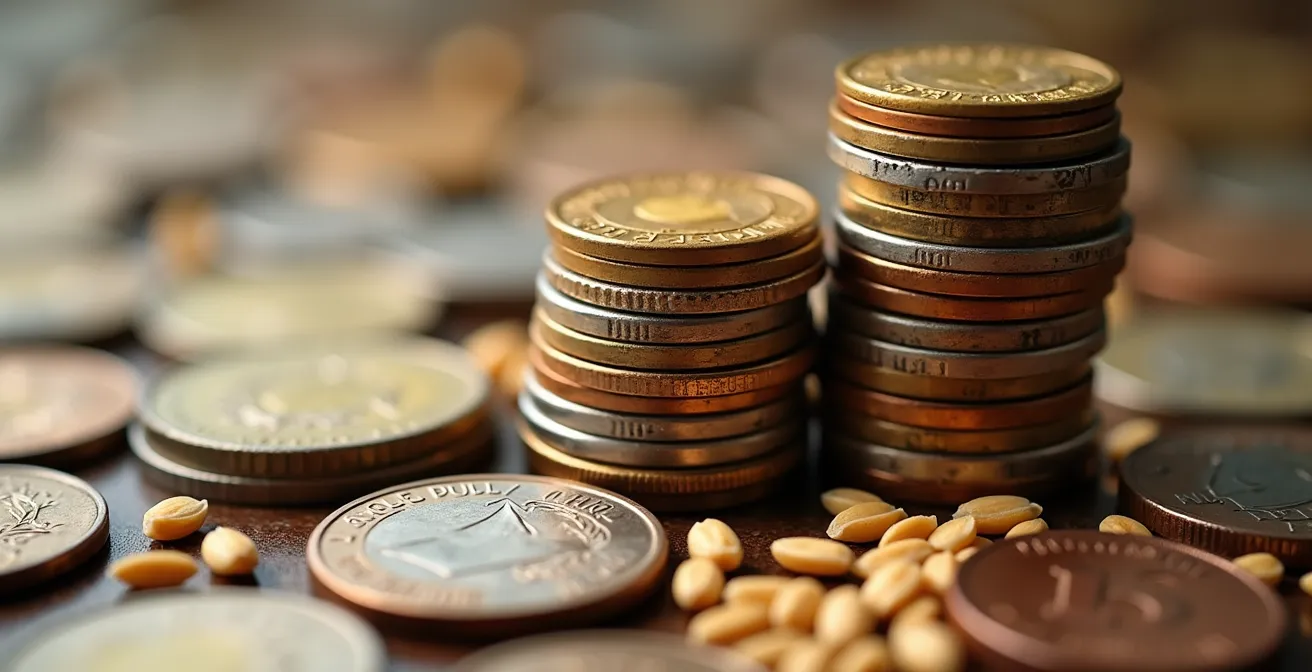 Visual representation of economic slowdown indicators and consumer staples performance