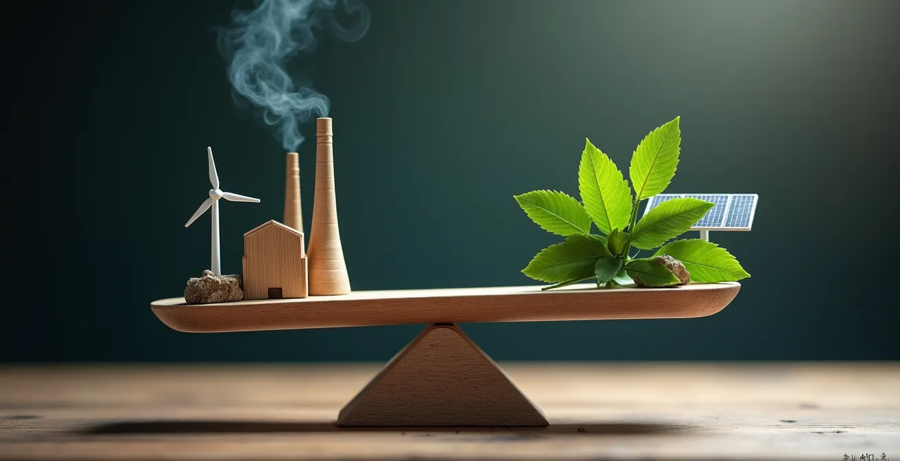 Visual comparison of carbon emissions over vehicle lifecycle showing breakeven point