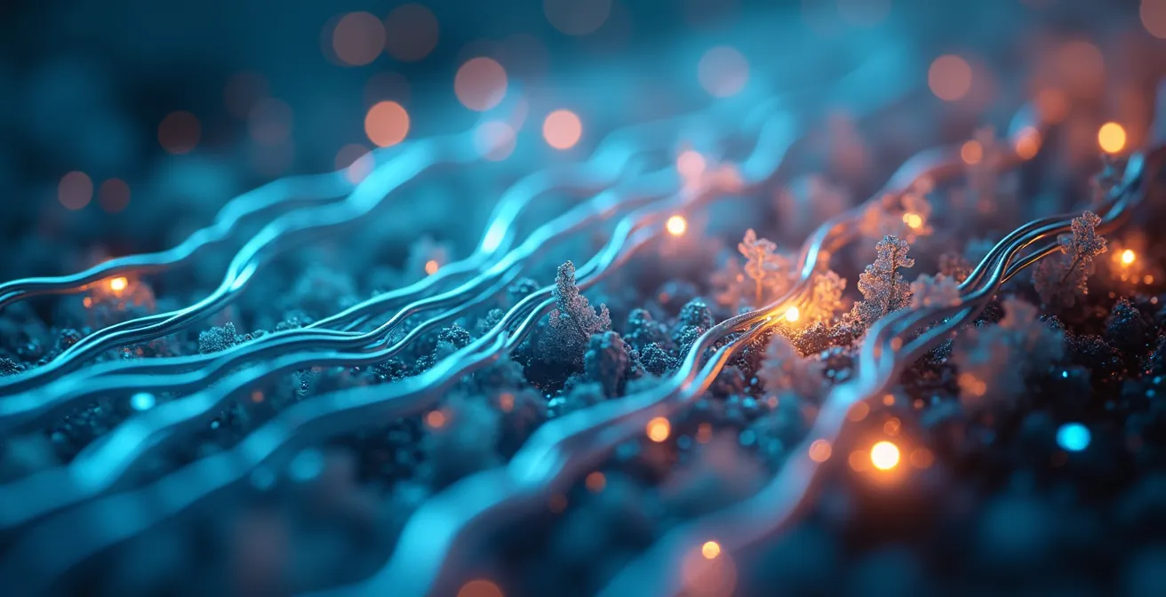 Visualization of quantum-AI hybrid system processing demand patterns