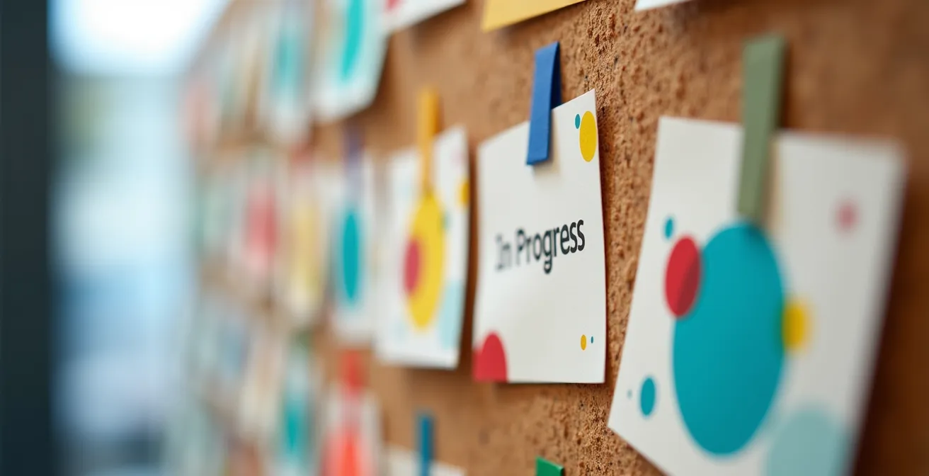 Scrumban board showing continuous flow with WIP limits