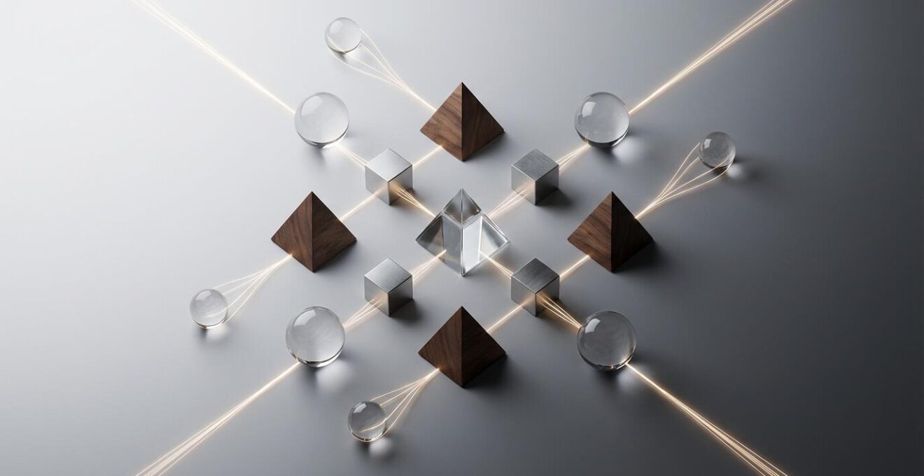 Visual representation of a strategic technology implementation framework showing different pathways for decision-making