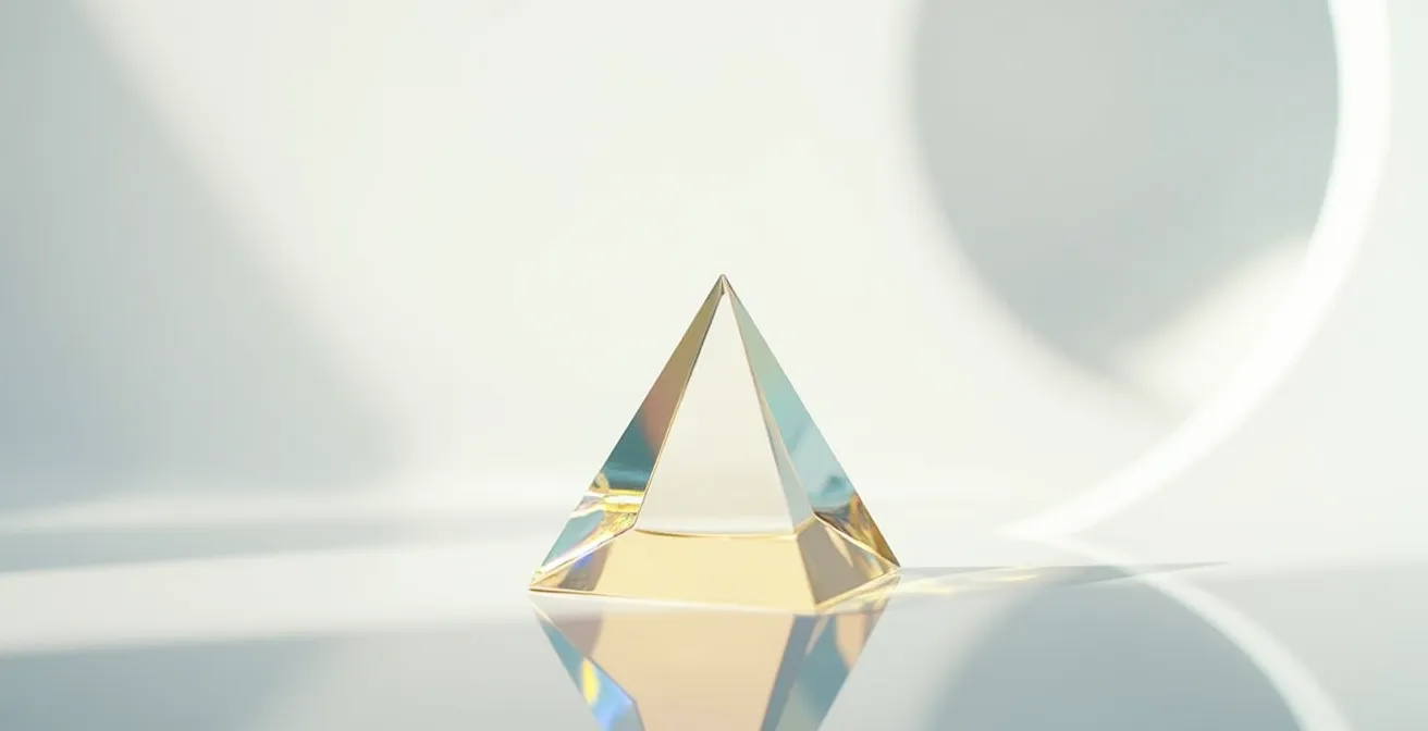 Three-dimensional pyramid showing wealth preservation strategies with different asset classes